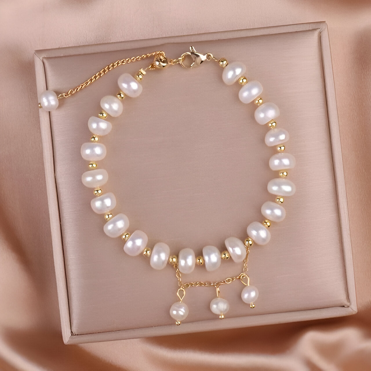 Elegant Pearl Beaded Bracelet