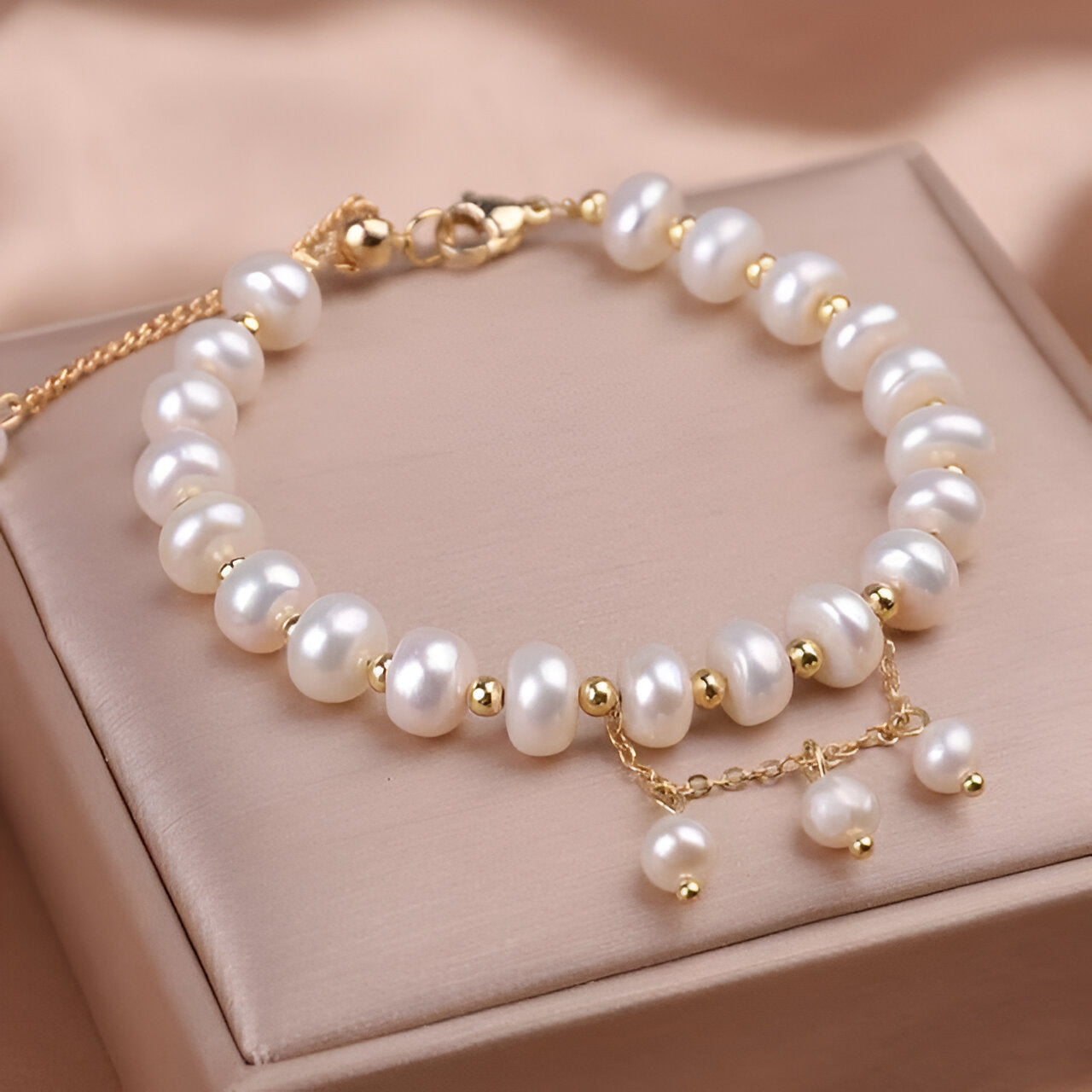 Elegant Pearl Beaded Bracelet