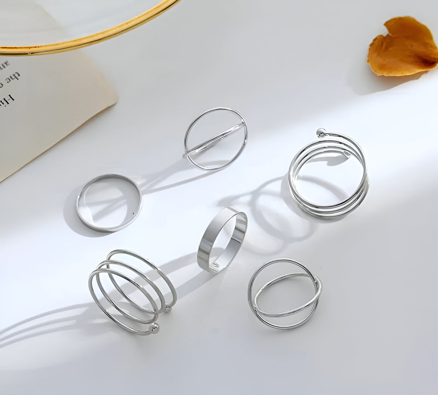 Six-Piece Urban Hip Hop Ring Collection