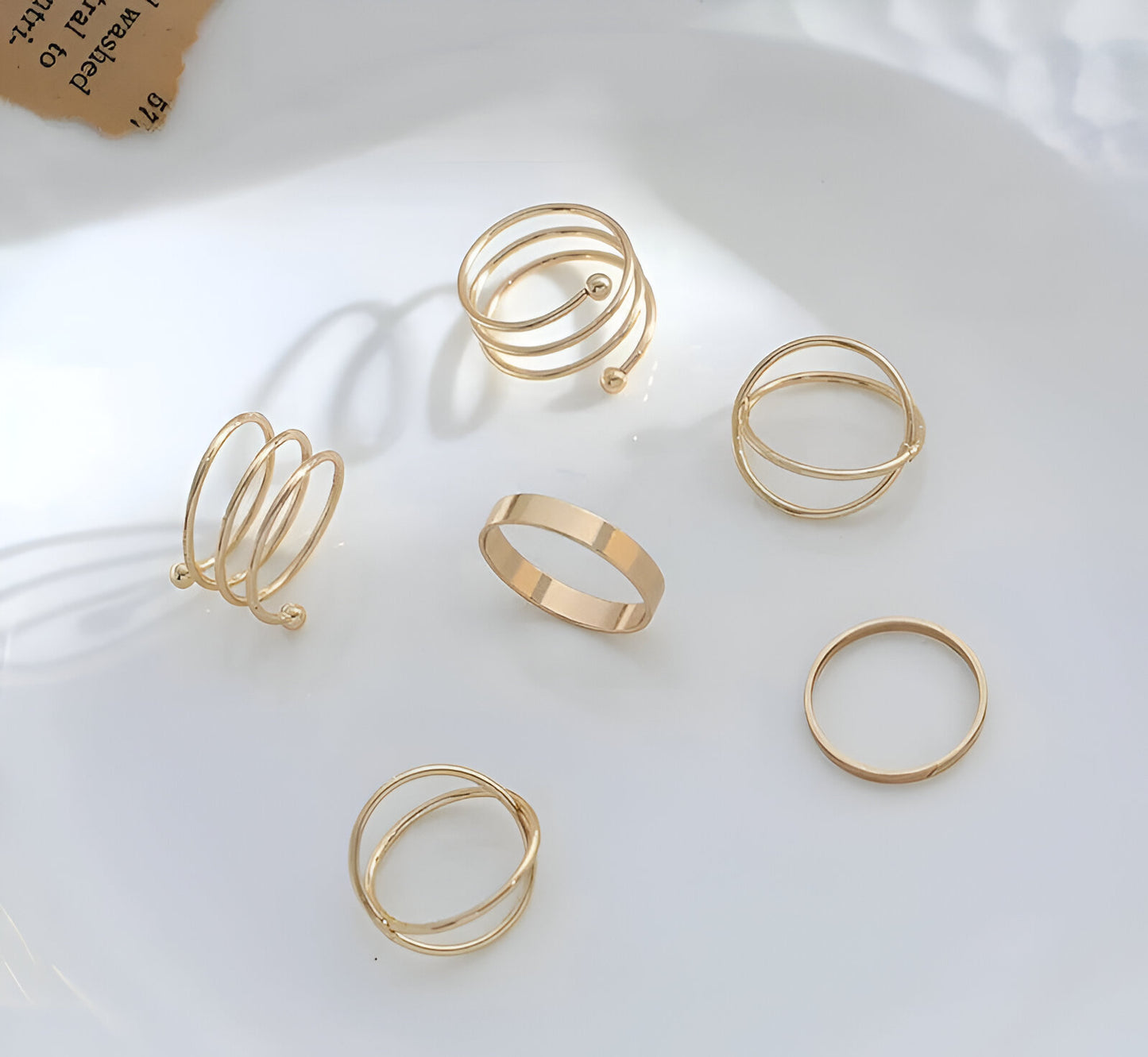 Six-Piece Urban Hip Hop Ring Collection